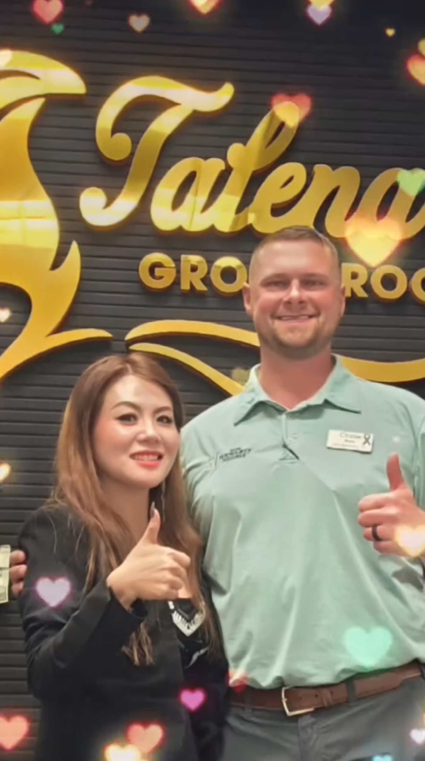 Talena with customer