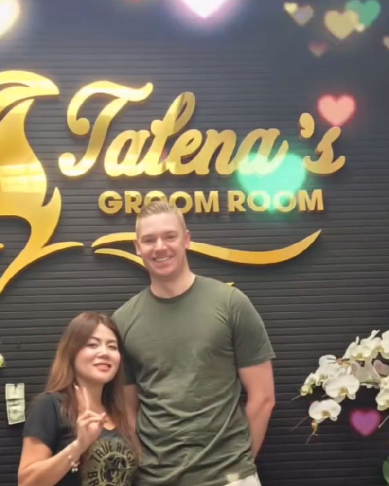 Talena with customer
