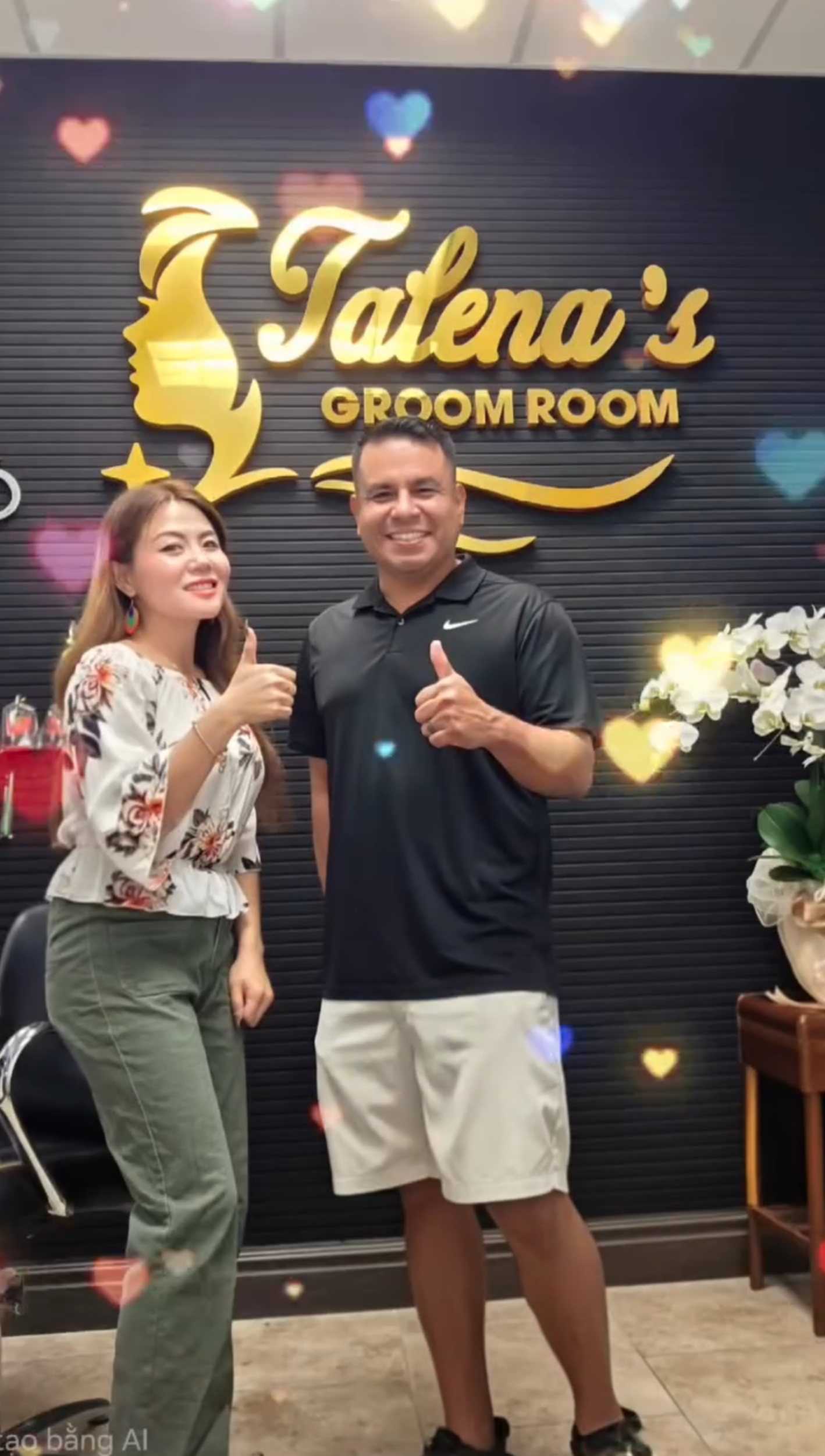 Talena with customer