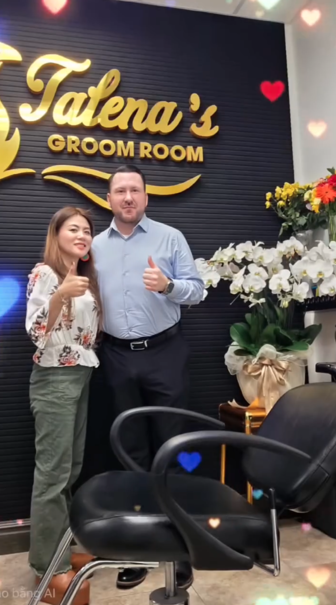 Talena with customer