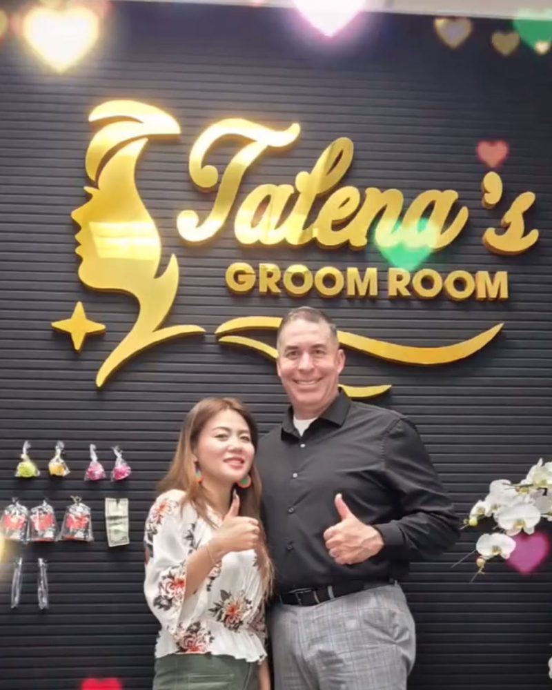 Talena with customer
