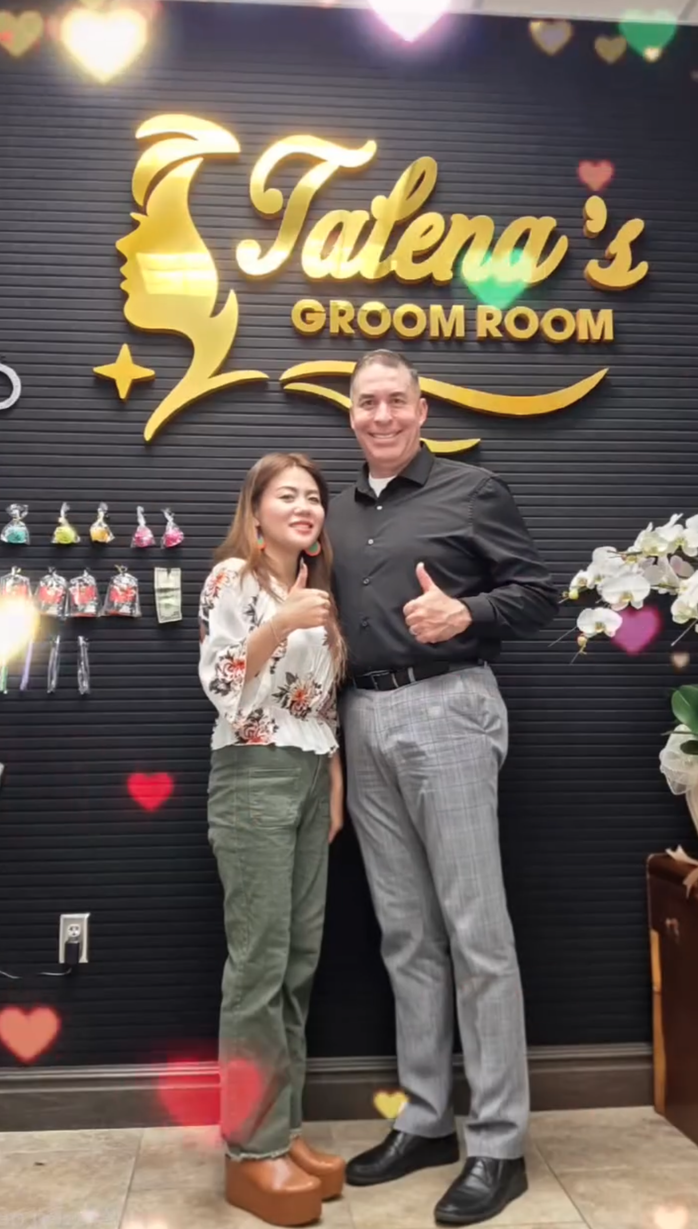 Talena with customer