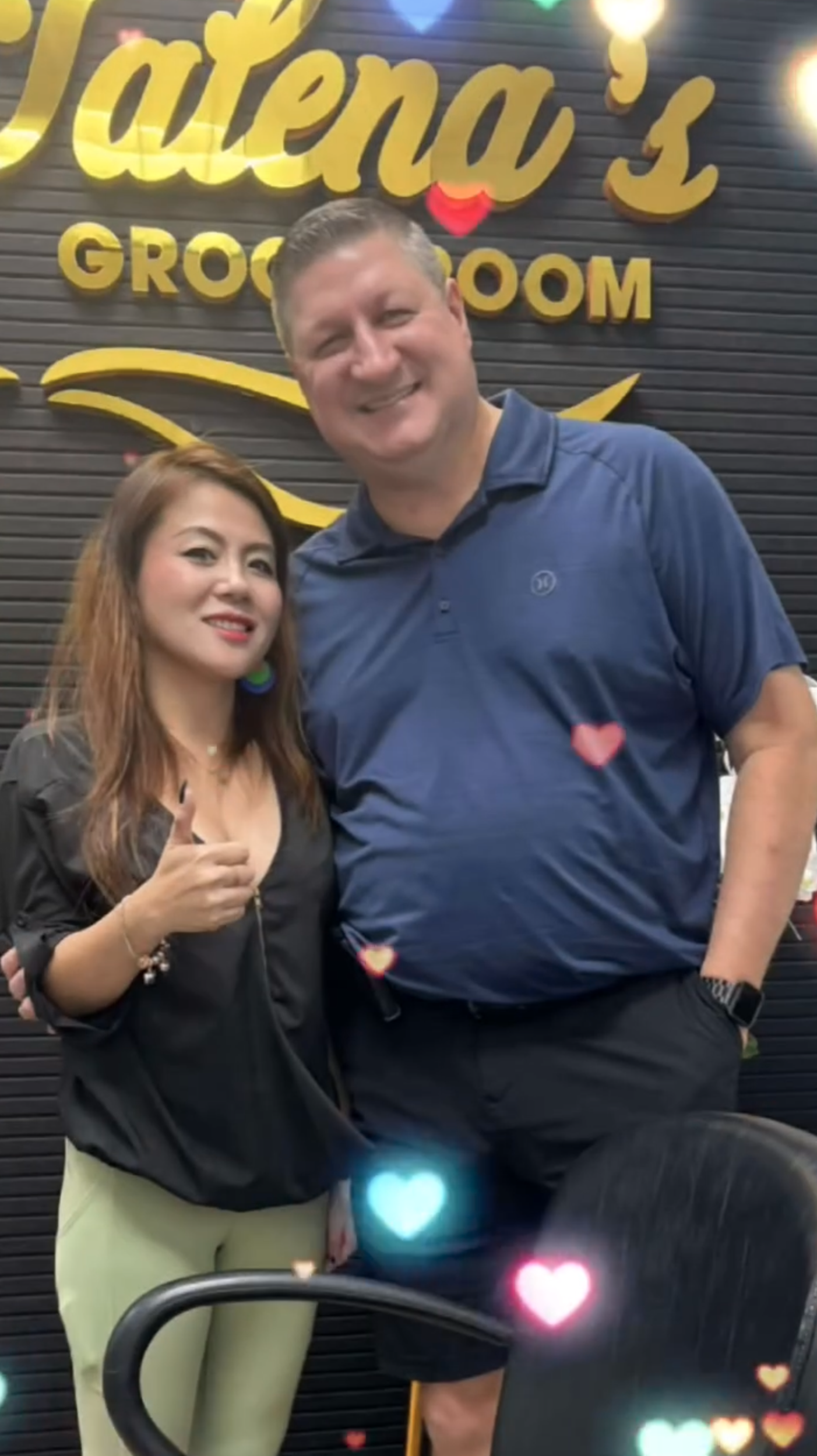 Talena with customer