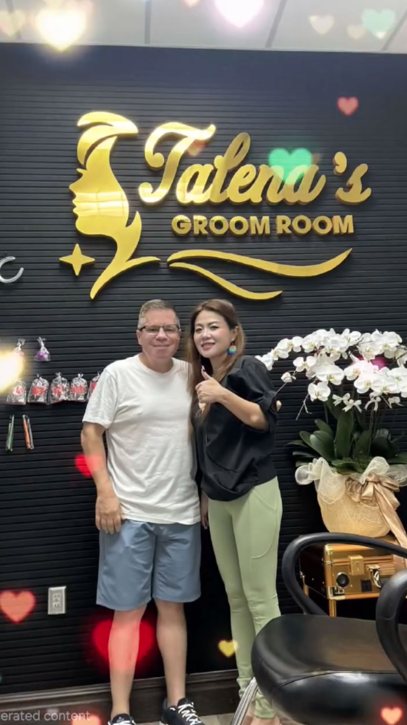 Talena with customer