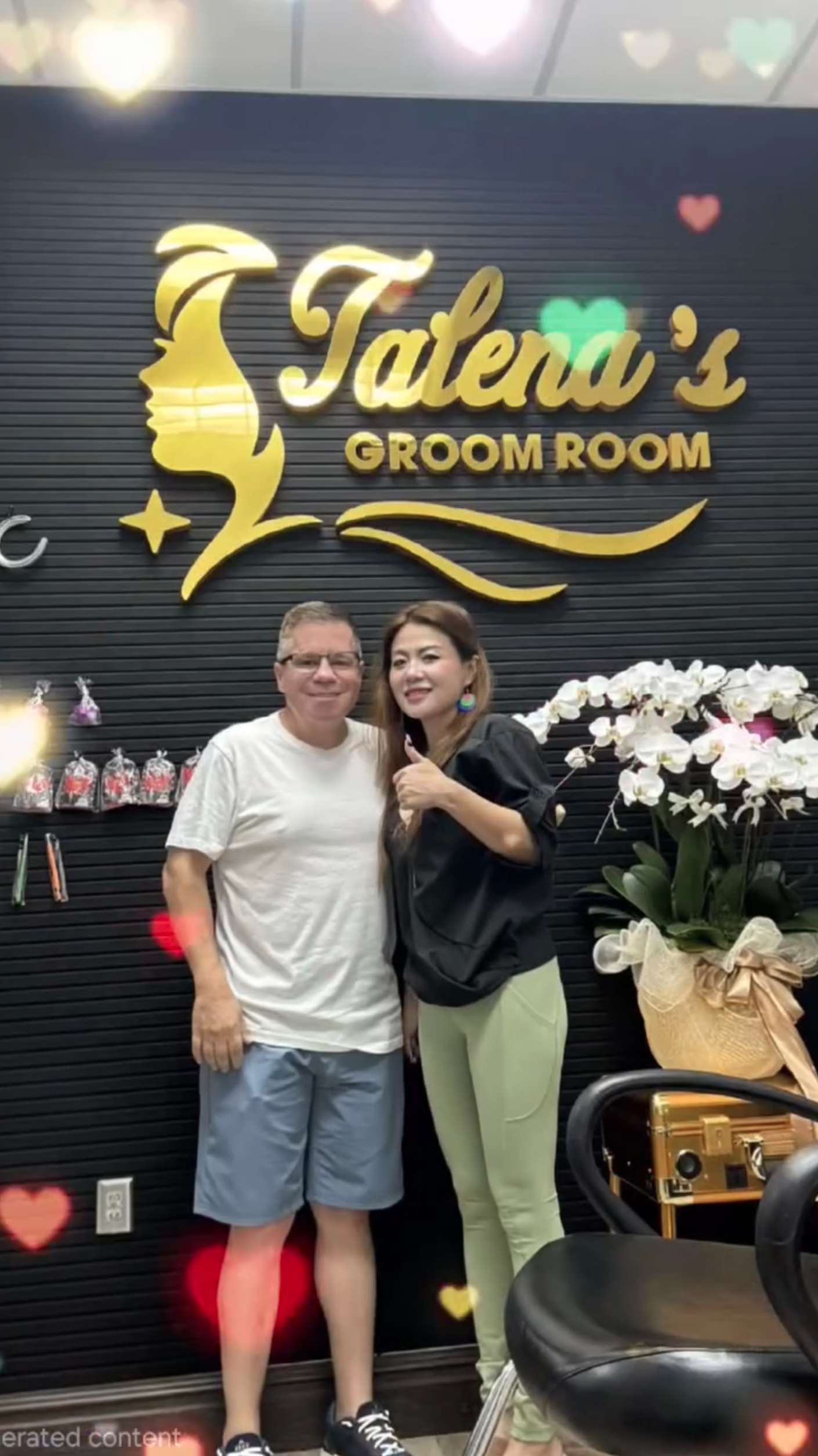 Talena with customer