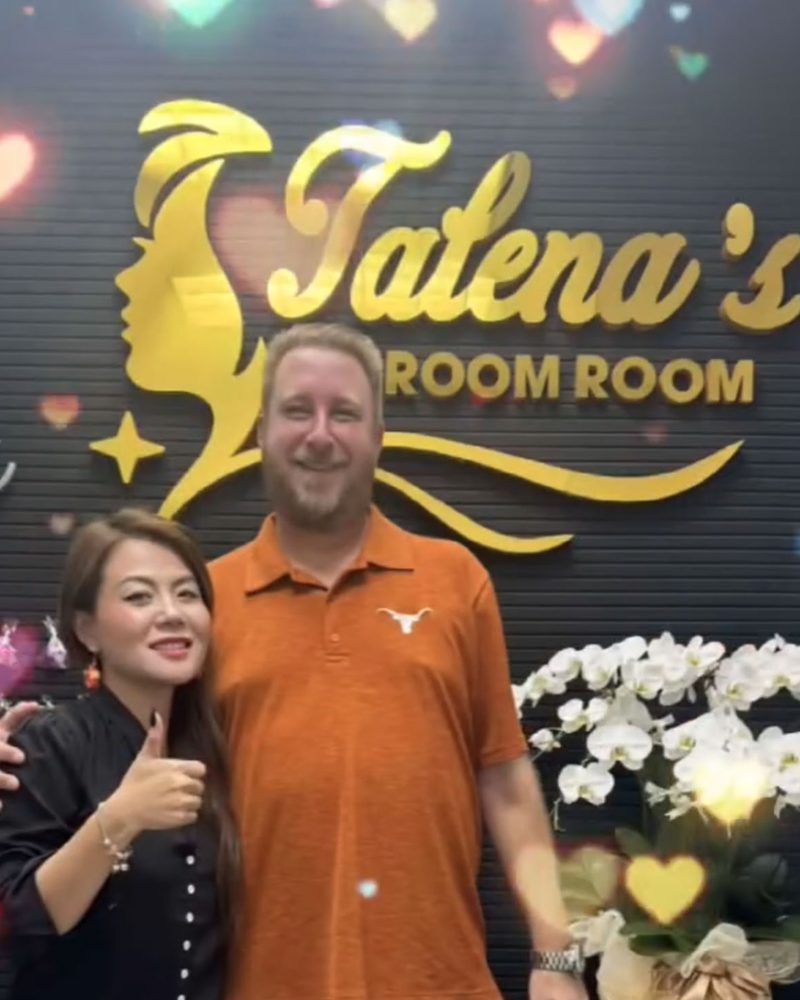 Talena with customer