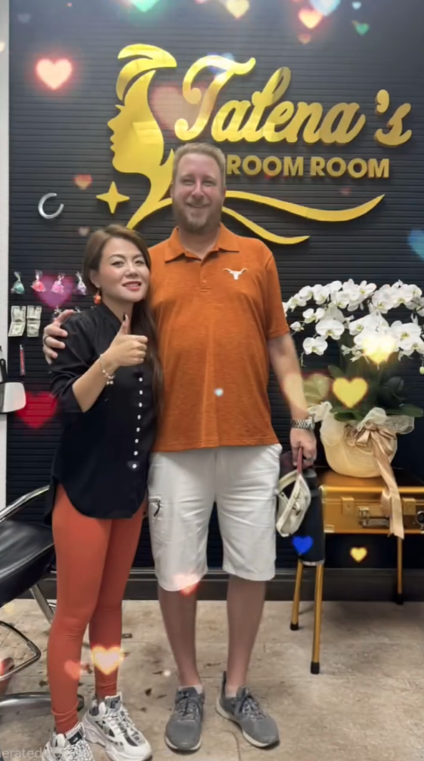 Talena with customer