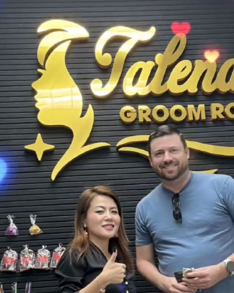 Talena with customer
