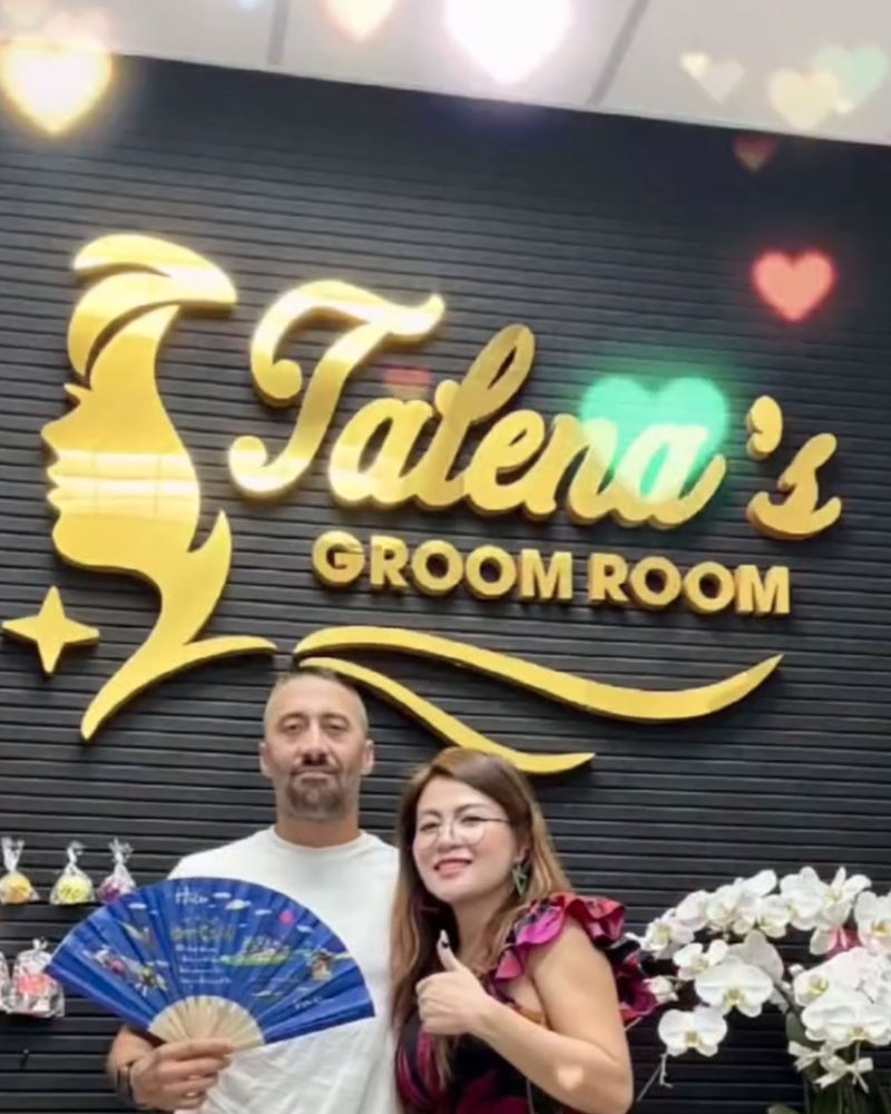 Talena with customer