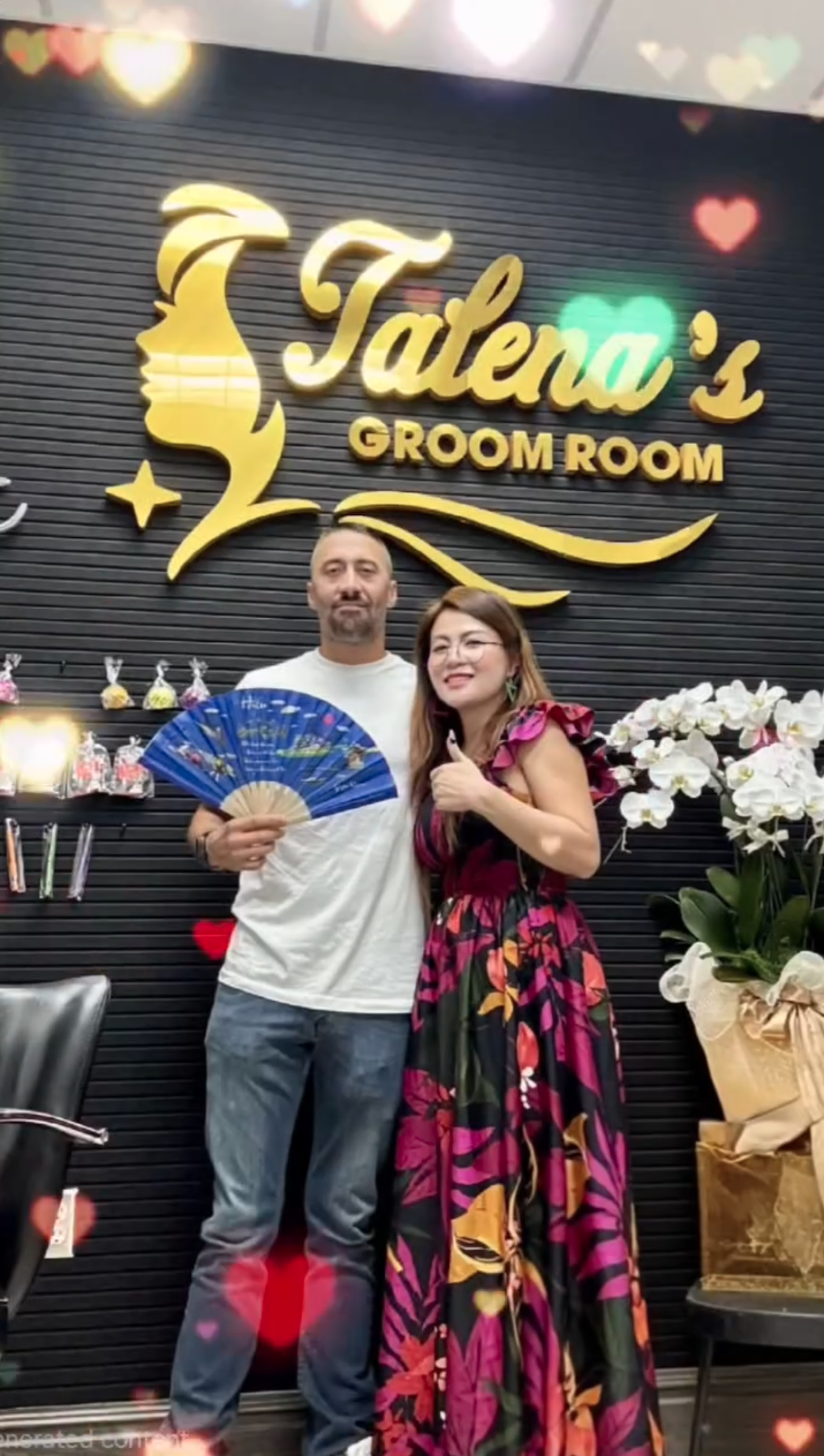 Talena with customer