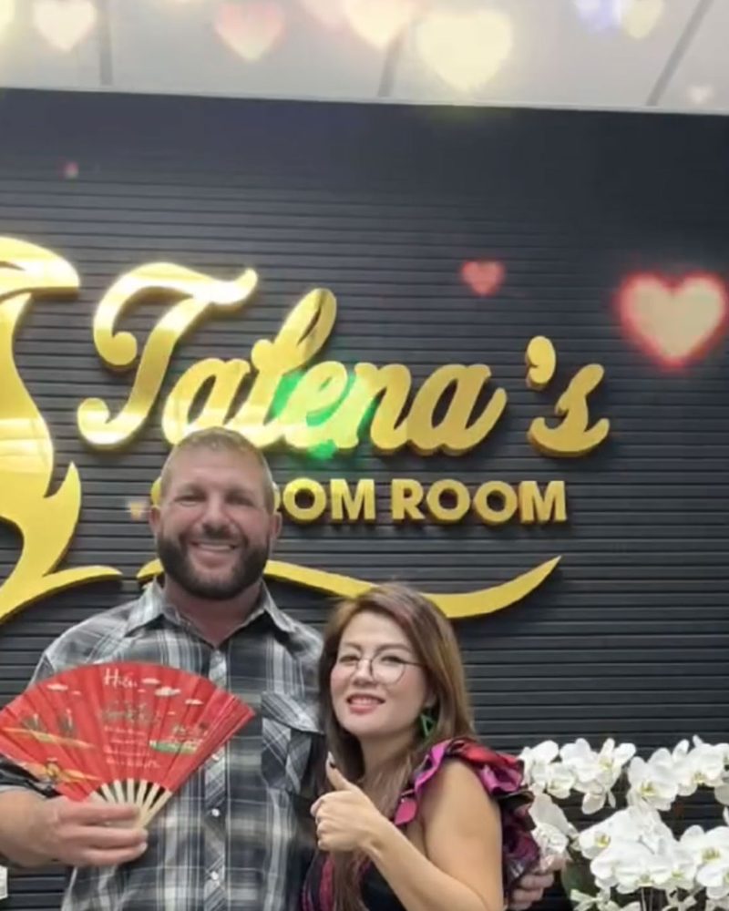 Talena with customer