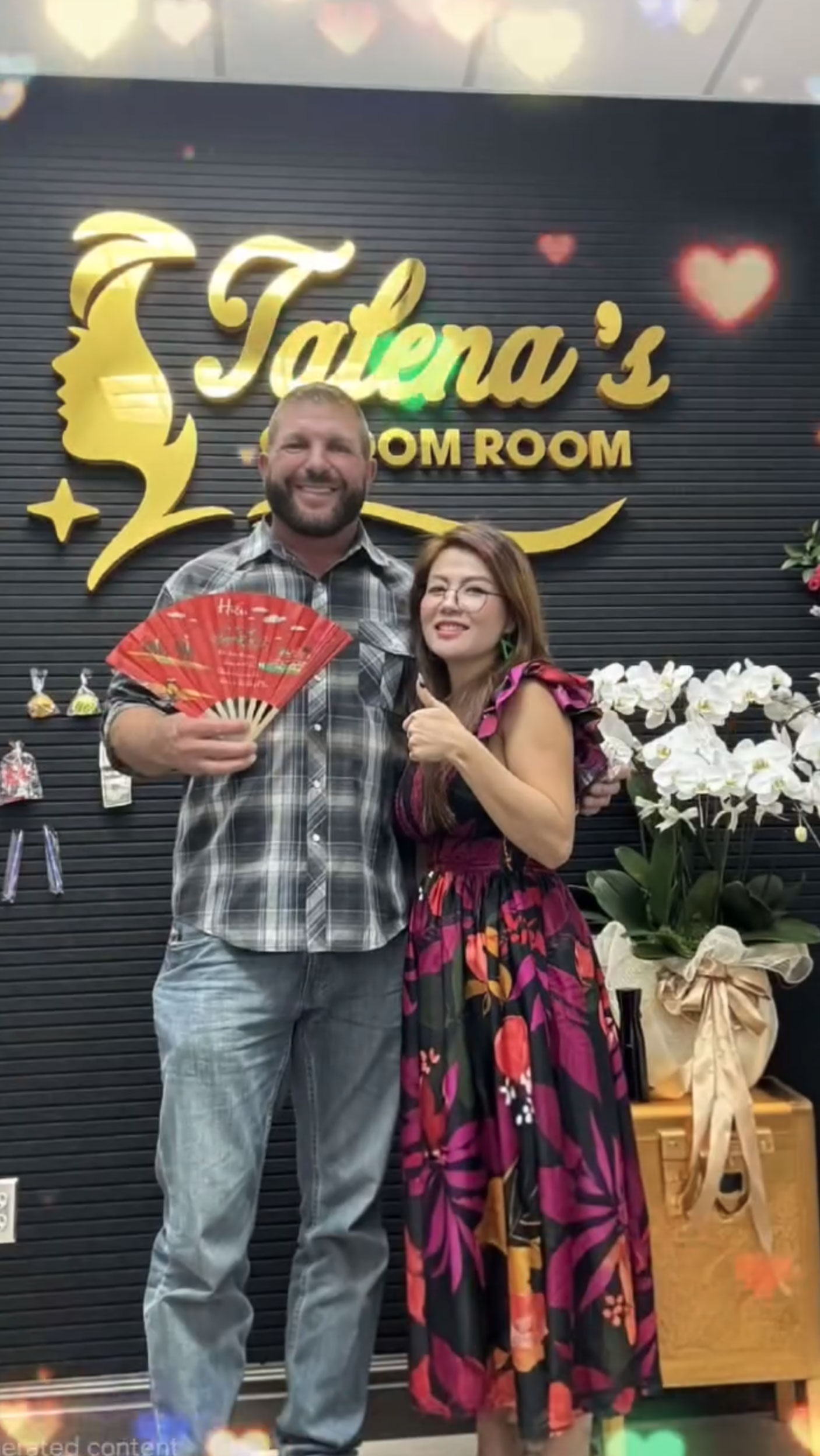 Talena with customer