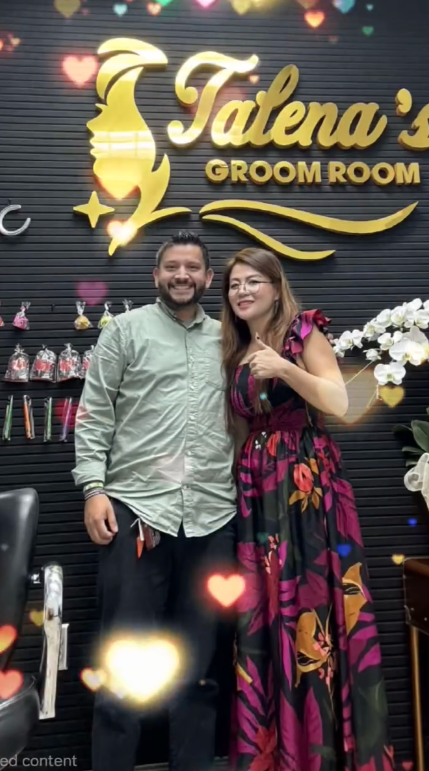 Talena with customer