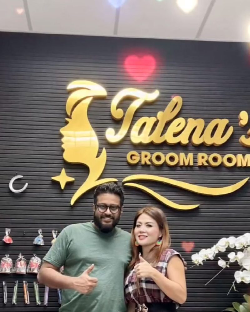 Talena with customer