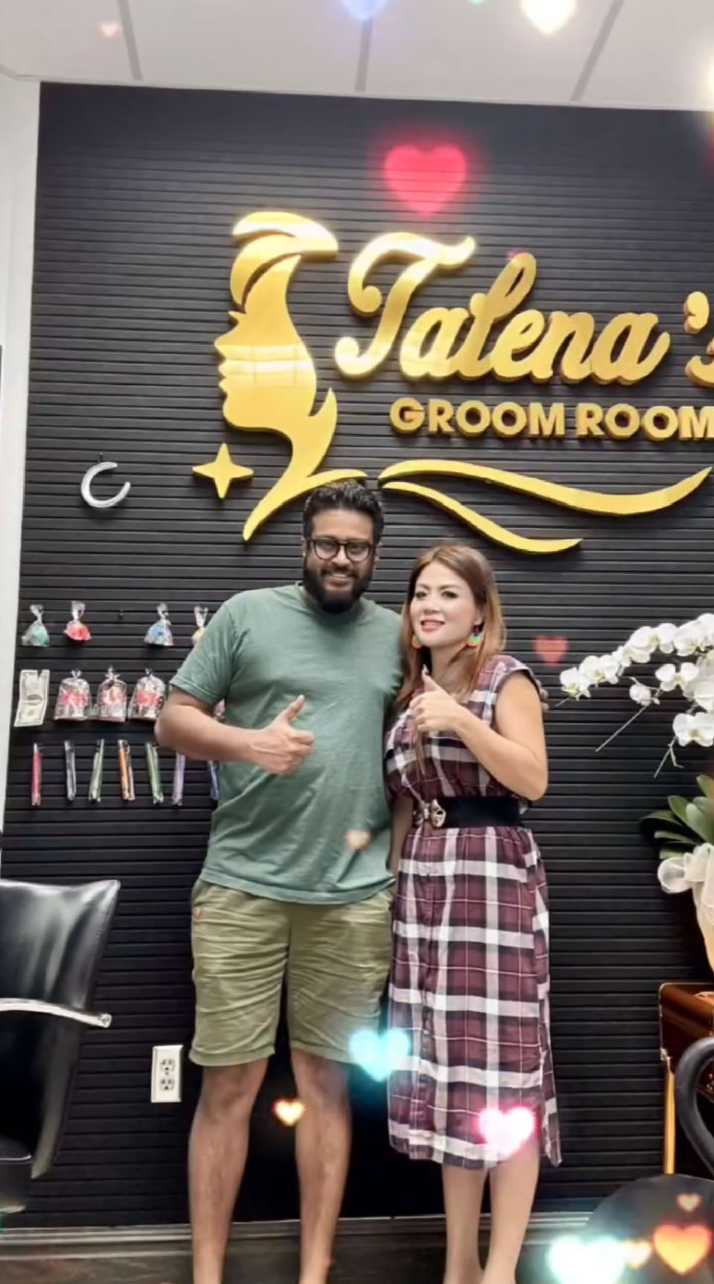 Talena with customer
