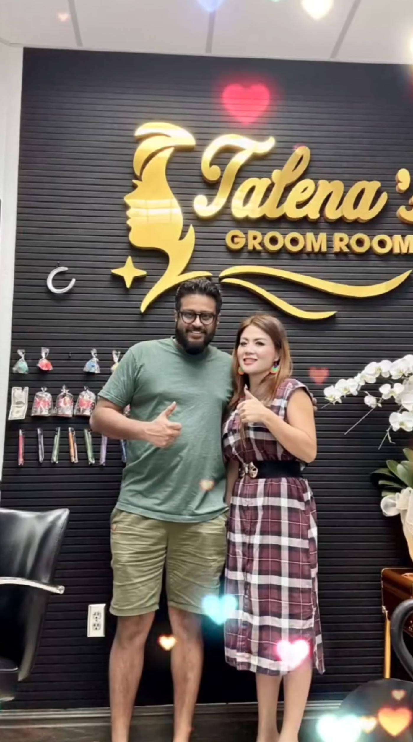 Talena with customer
