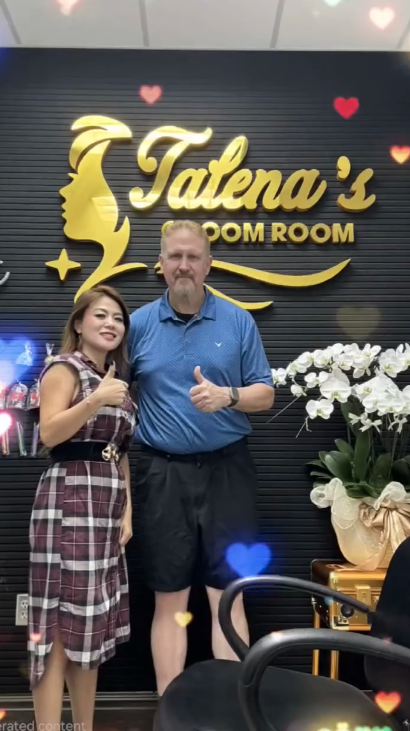 Talena with customer