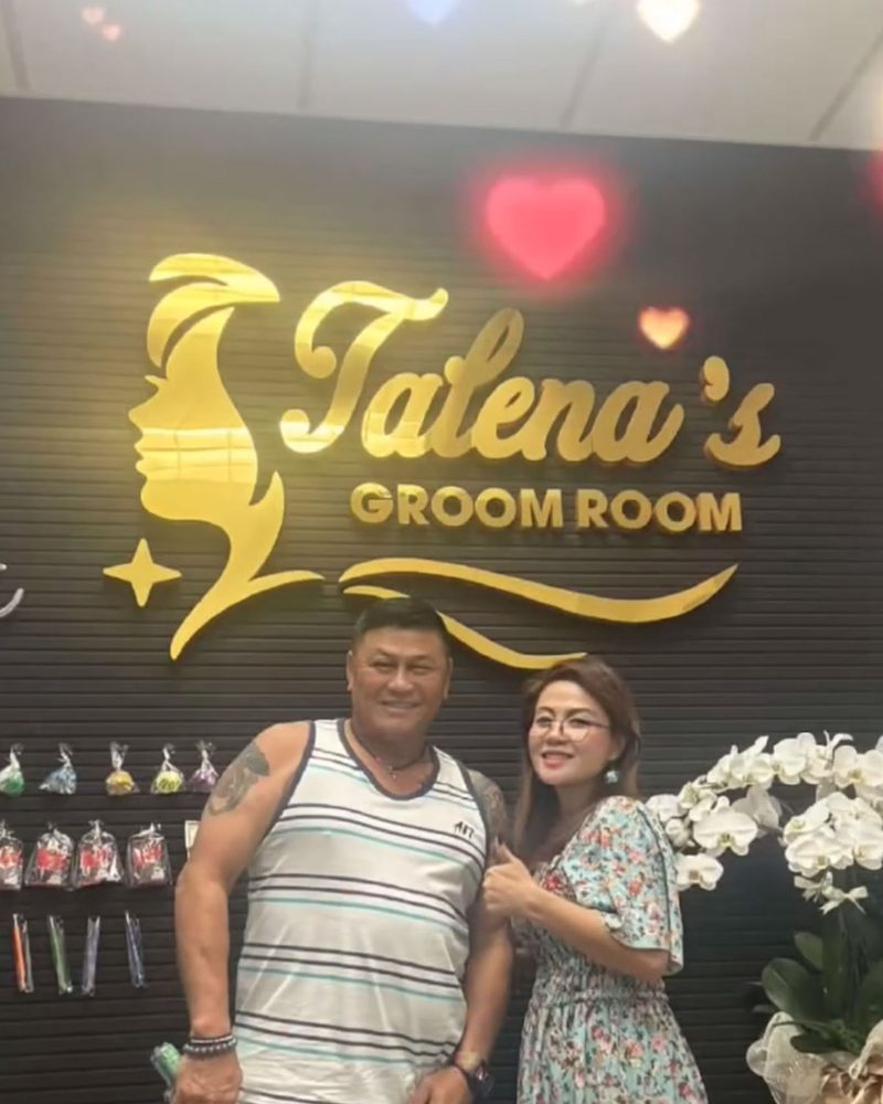 Talena with customer