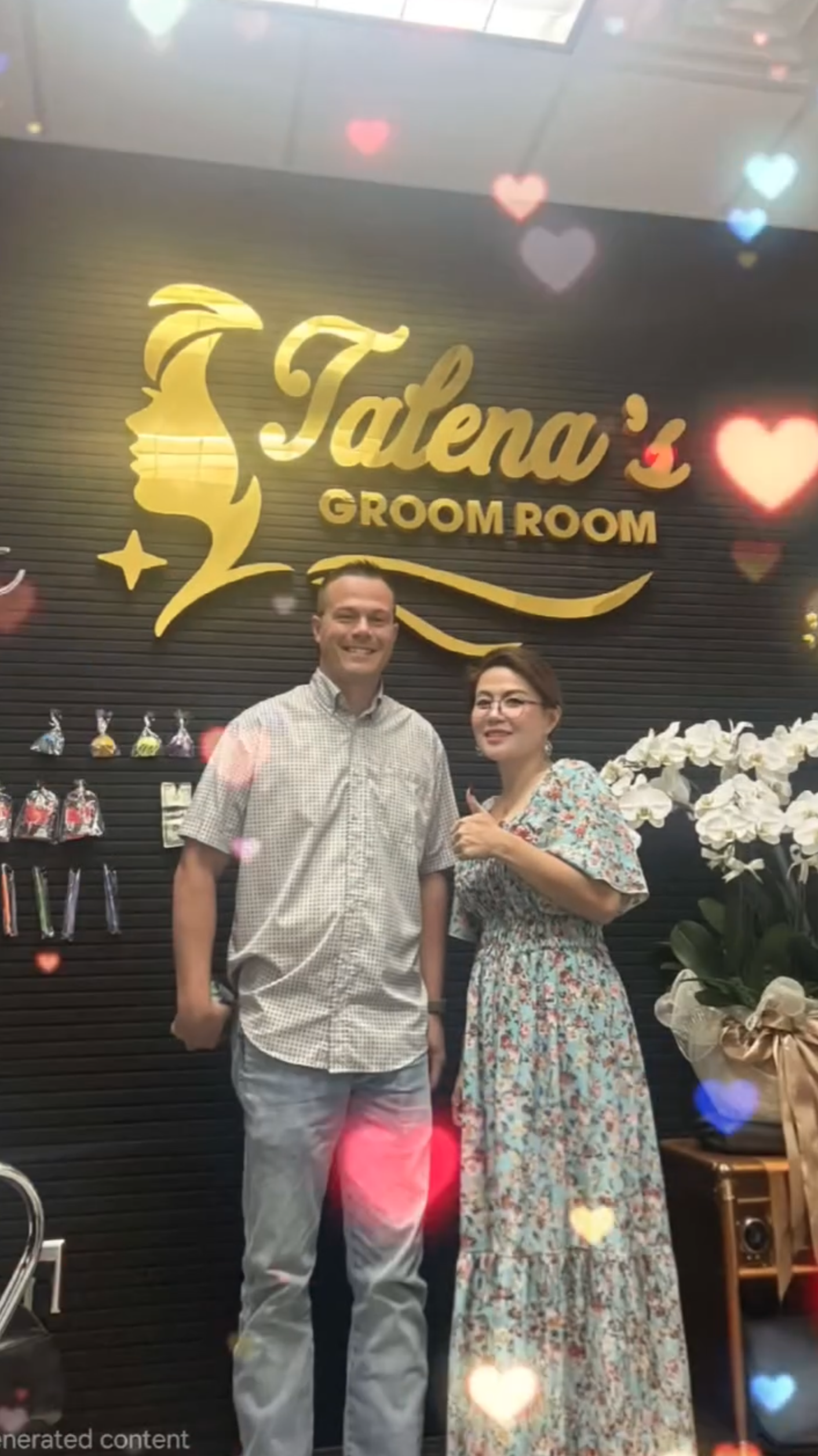 Talena with customer