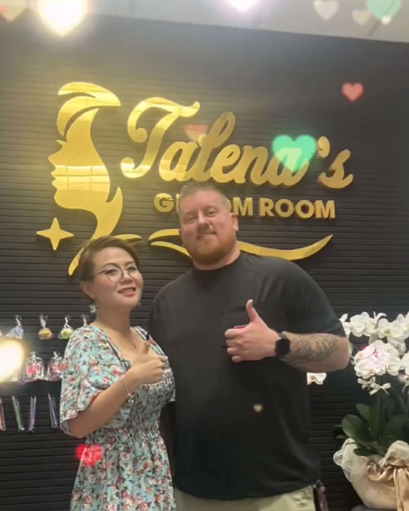 Talena with customer