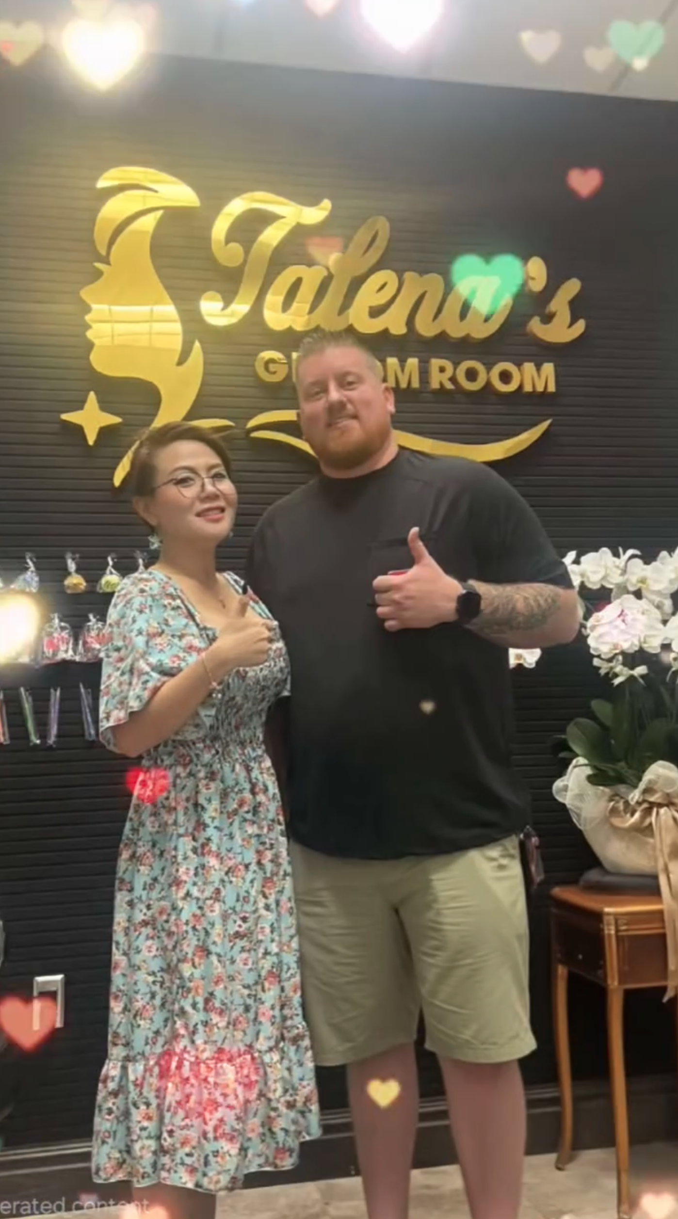 Talena with customer