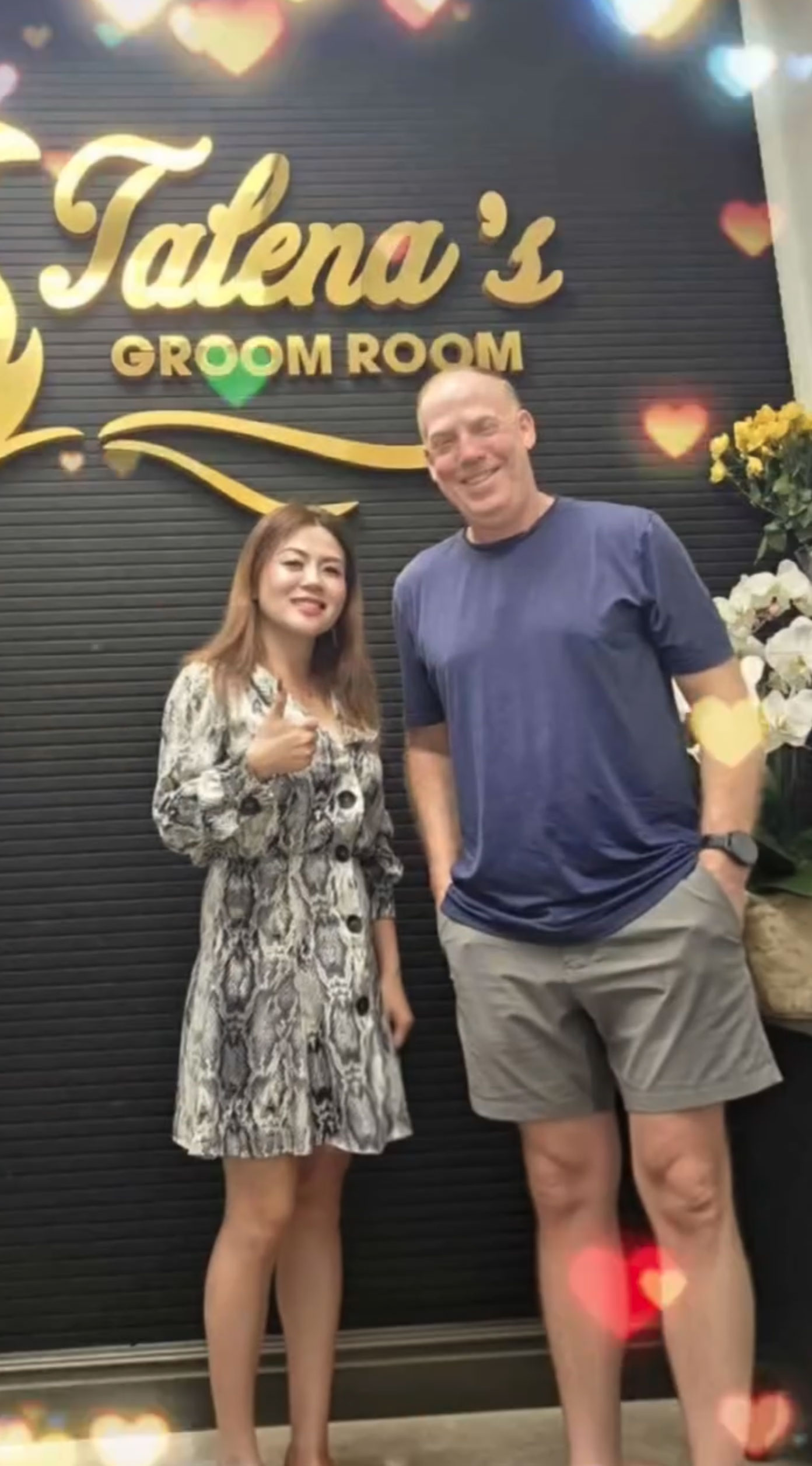 Talena with customer