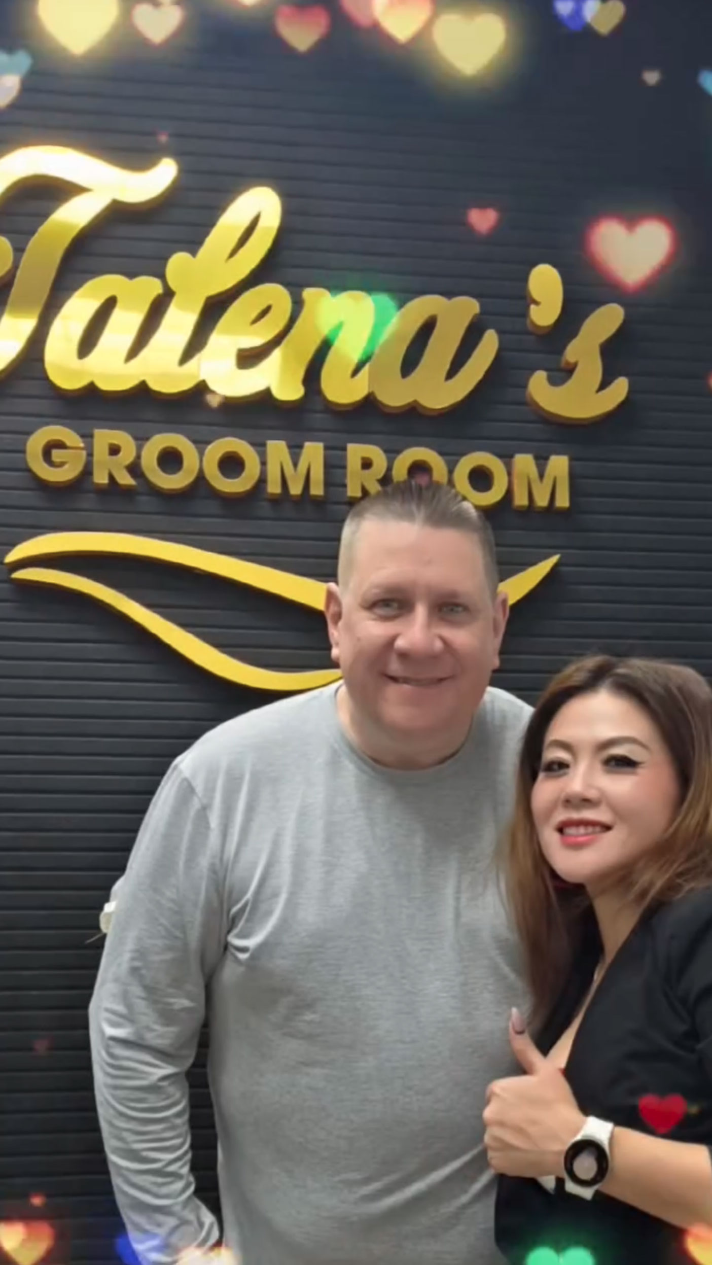 Talena with customer