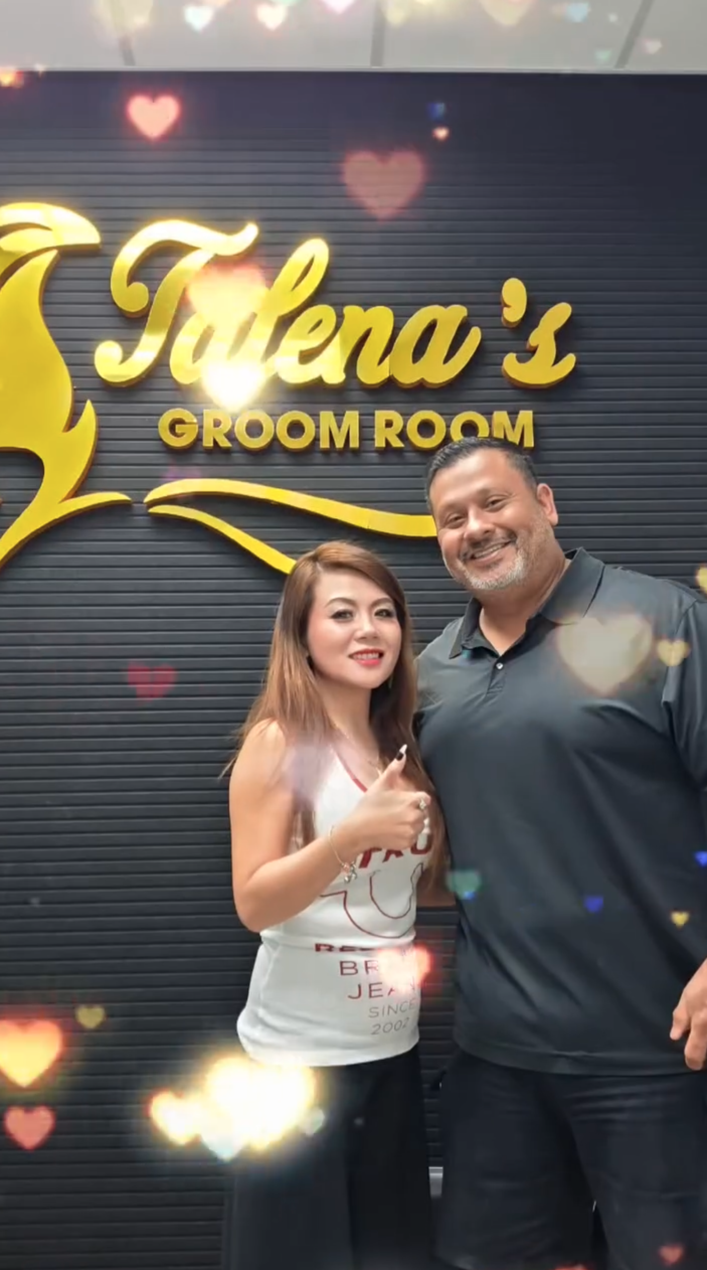 Talena with customer