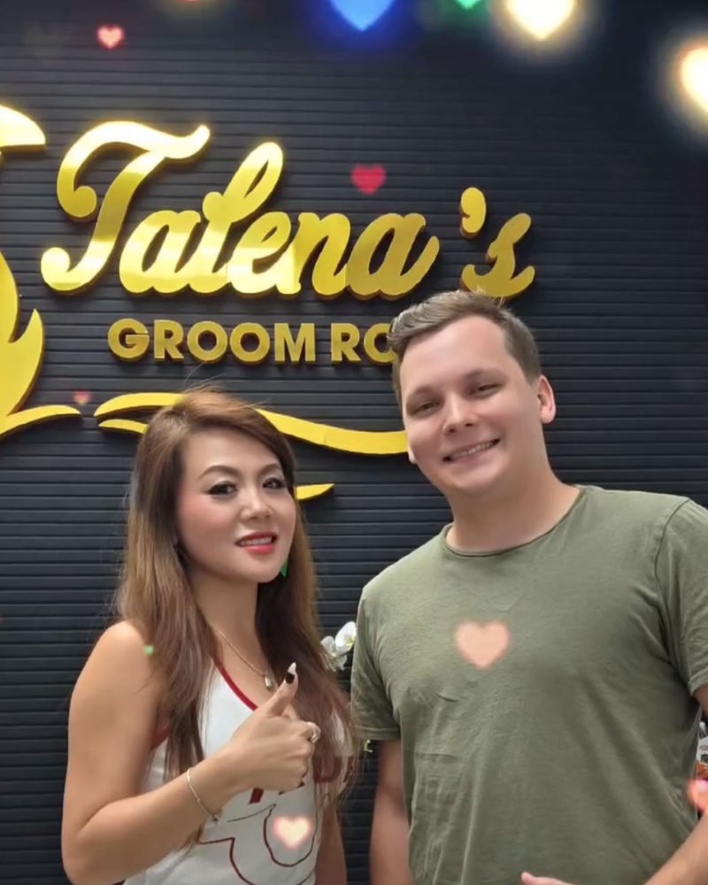 Talena with customer
