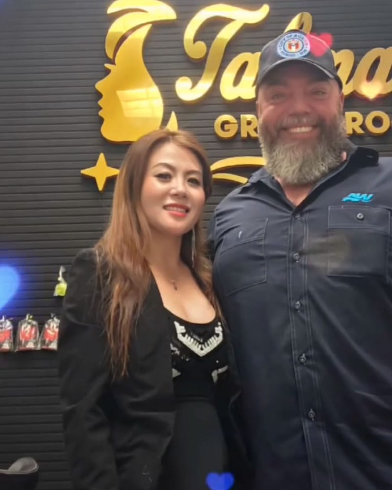 Talena with customer
