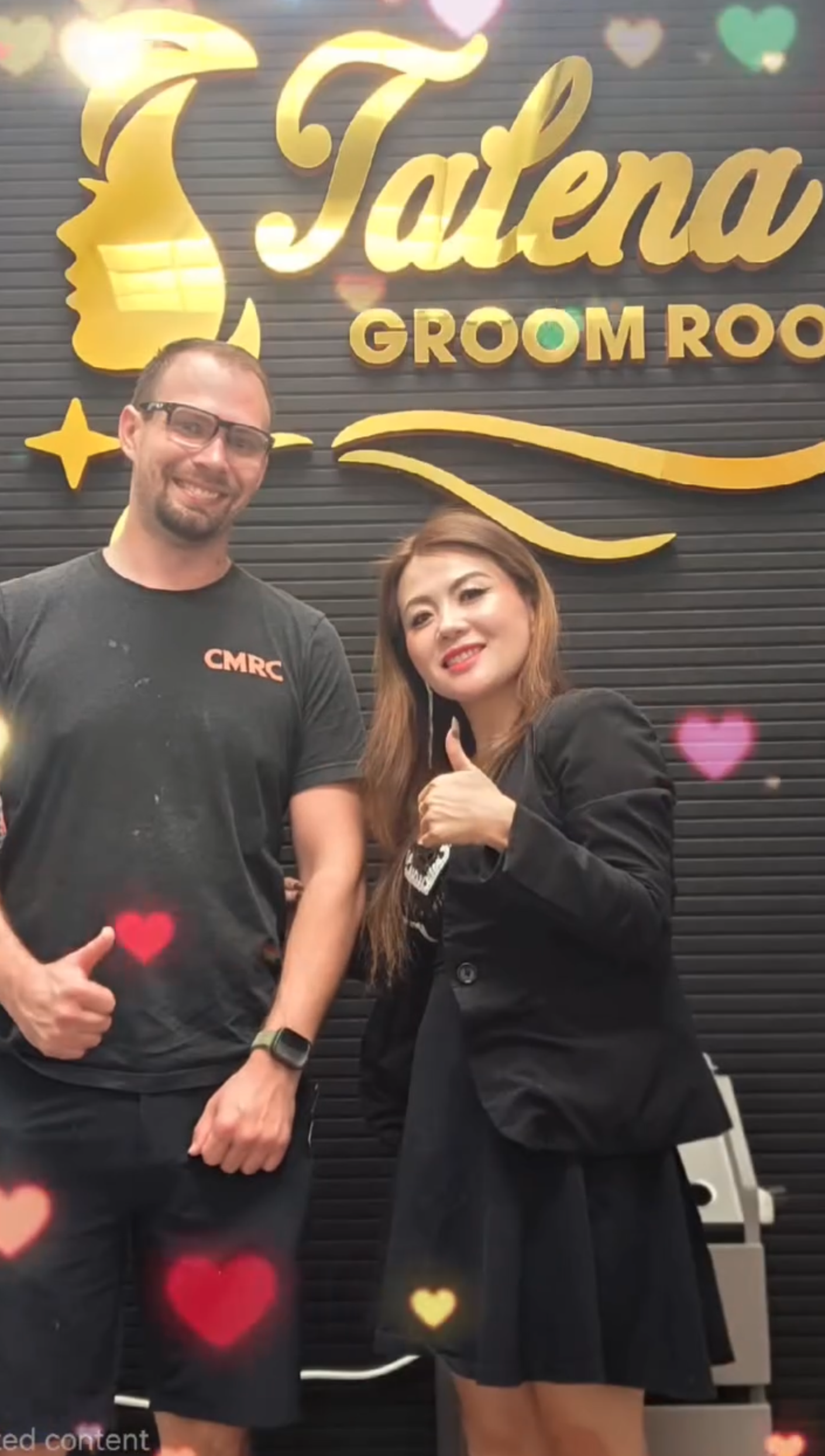 Talena with customer