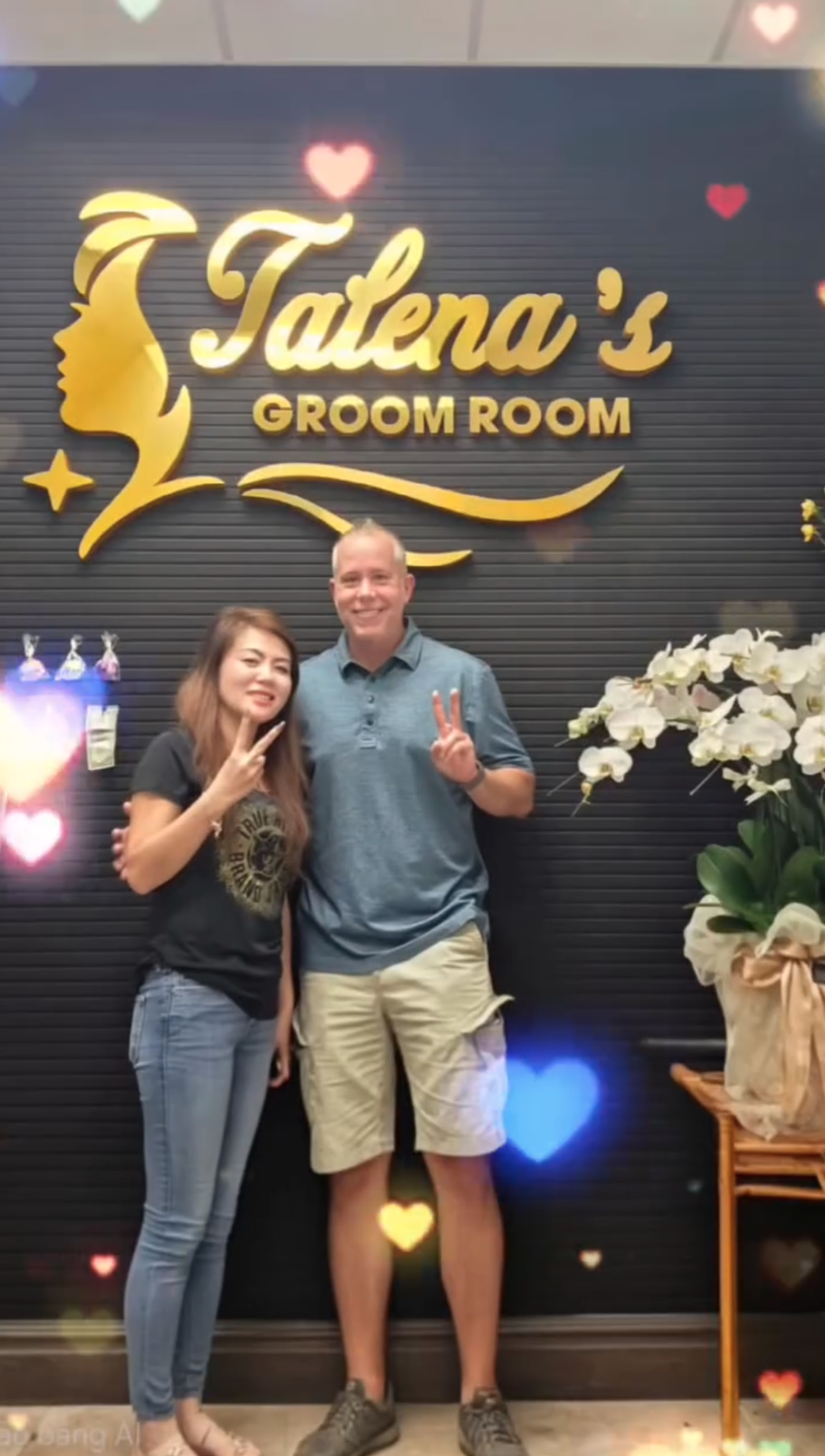 Talena with customer